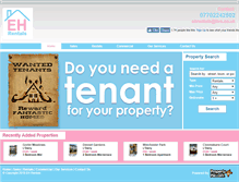 Tablet Screenshot of ehrentals.com